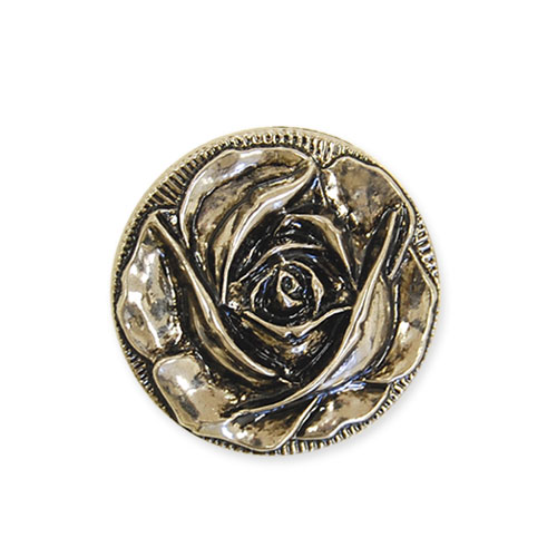 メタル薔薇ボタン(M-1344) 30mm 3.ブラックニッケル 08Bg99_