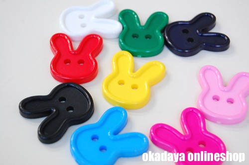 プラスチックでかうさボタン(M124) 11.ピンク 08Bg99_