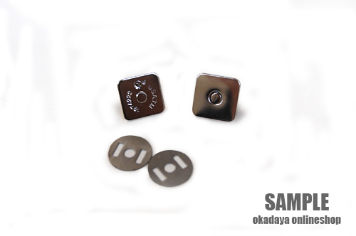 四角マグネットボタン 差し込みタイプ(M4014) 18mm B.ブラックニッケル 08Bg99_