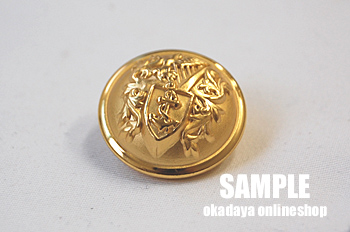 ドーム型紋章メタルボタン(MA1173) 30mm HG.ゴールド 08Bg99_