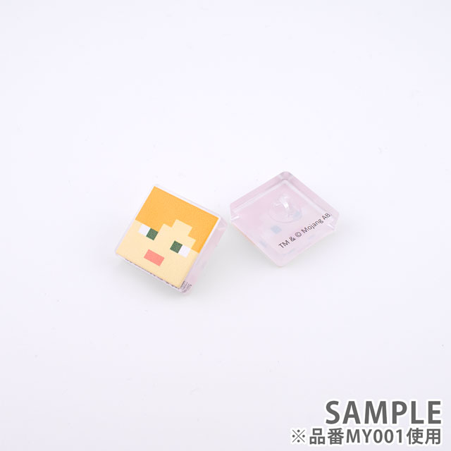 キャラクターボタン マインクラフト(MY001) ALEX アレックス 2個入 08Bf99_