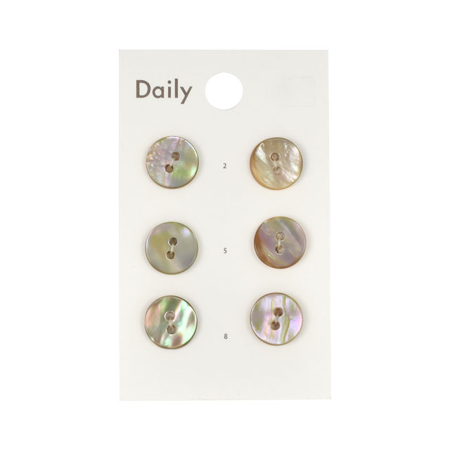 ボタン Daily アワビ2つ穴(OKDB-021) 11.5mm OW.オフホワイト 08Bg99_