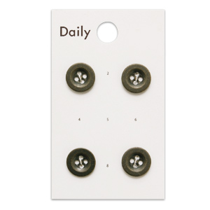 ボタン Daily 金属4つ穴ふち有り(OKDB-011) 11.5mm AG.アンティークゴールド 08Bg99_