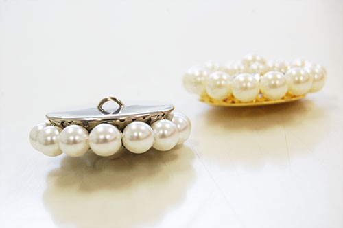 パールフラワークリスタルボタン(TI-114) 20mm シロ/S 08Bg99_