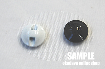 水玉シャツボタン(VE9527) 10mm 1.白地×黒 08Bg99_