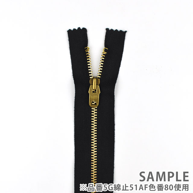 WALDES Vintage Zipper No.5 止め(5G綿止51AF) 60cm ゴールド M80.ブラック 08Co99_