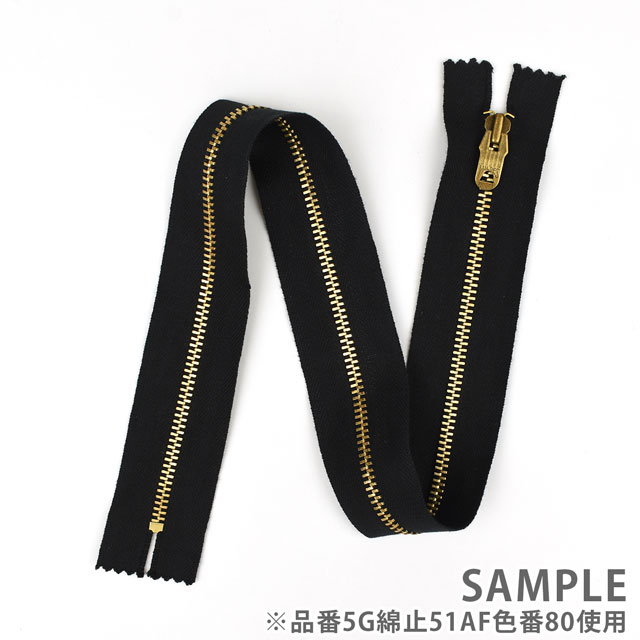 WALDES Vintage Zipper No.5 止め(5G綿止51AF) 60cm ゴールド M80.ブラック 08Co99_