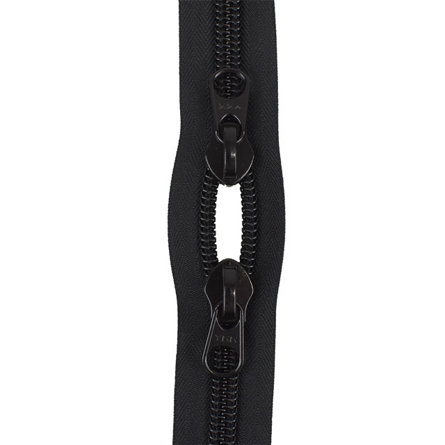 YKK 10コイルファスナー 頭合わせ(10CF DFW C SLSH) 100cm 580.黒 08Co99_