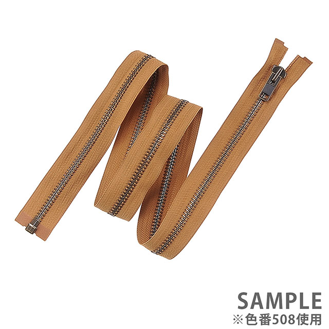 YKK メタルファスナー(10GKB DA OP) アンティークゴールド オープン 100cm 501.白 08Co99_