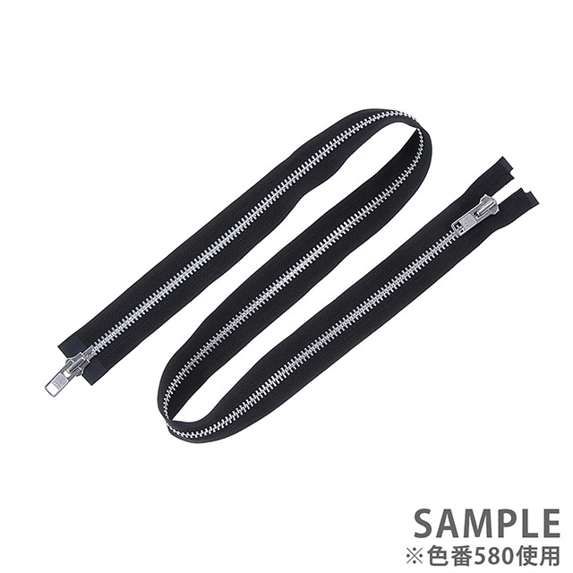 YKK メタルファスナー(10MA DNW MR) シルバー 逆開オープン 100cm 560.ネイビー 08Co99_