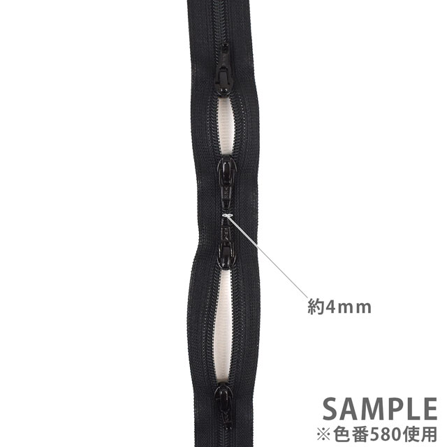 YKK フラットニットファスナー止め(25FK) チェーン 5m巻 スライダー12個付き 501.白 08Co99_