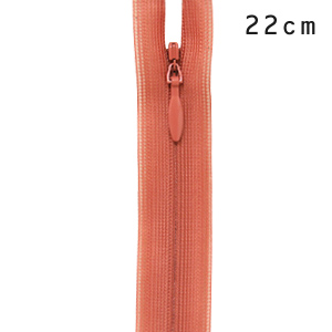 YKK コンシールファスナー 止め(2cc) 22cm 249.スモーキーサーモン 08Co99_