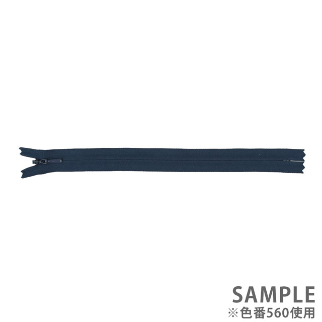 YKK 厚物用コンシールファスナー 止め(3cc) 22cm 560.ネイビー 08Co99_