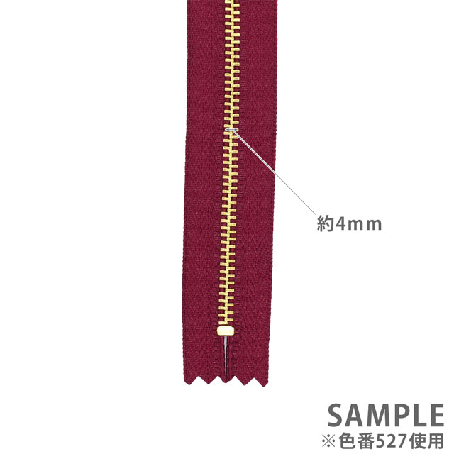 YKK メタルファスナー(3G DNDBL C) ゴールド 止め 12cm 801.生成 08Co99_