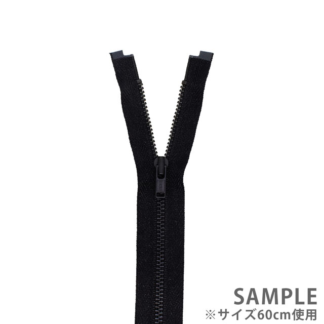 YKK メタルファスナー(3GK DA OP) 黒染 オープン 60cm 580.黒 08Co99_