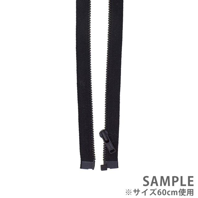 YKK メタルファスナー(3GK DA OP) 黒染 オープン 60cm 580.黒 08Co99_