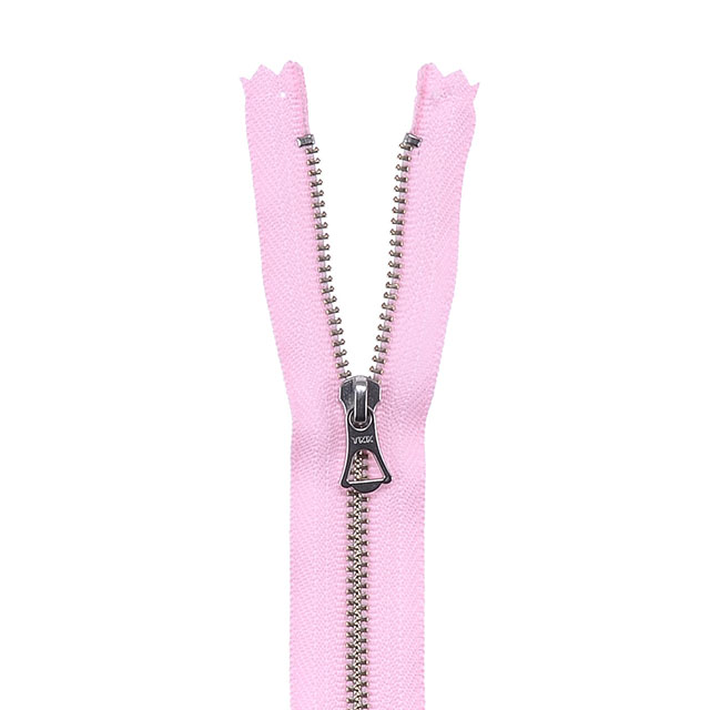 YKK メタルファスナー(3MN DFWF C) シルバー 止め 20cm 512.うすピンク 08Co99_
