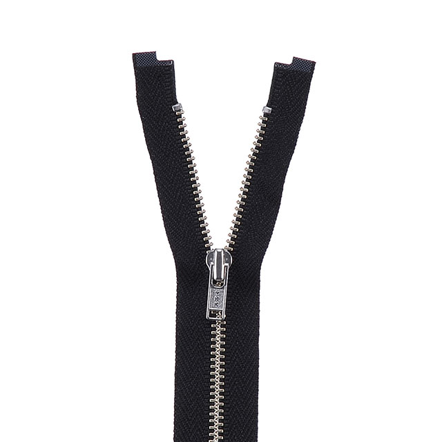 YKK メタルファスナー(3MN DA OP) シルバー オープン 100cm 580.黒 08Co99_