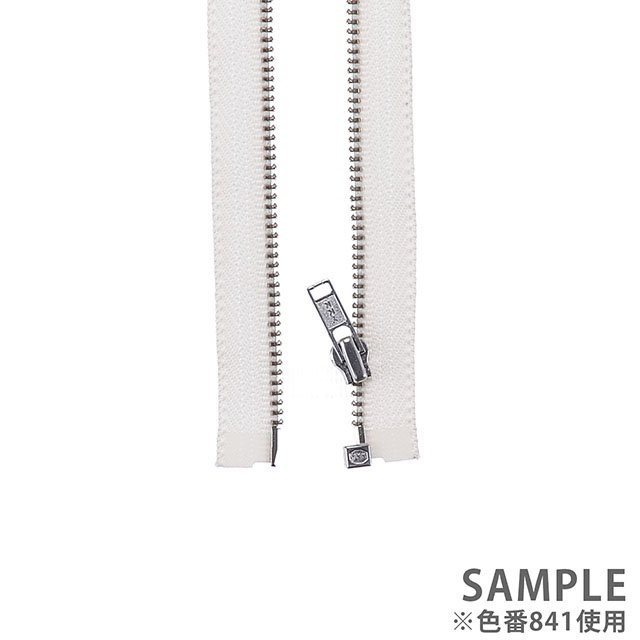 YKK メタルファスナー(3MN DA OP) シルバー オープン 100cm 580.黒 08Co99_