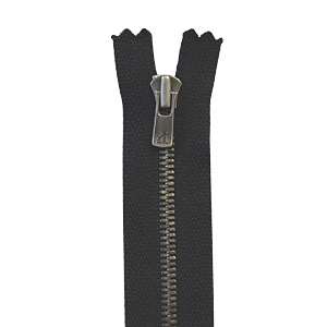 YKK メタルファスナー エクセラ(3SGWH DA2E MR) アンティークシルバー 逆開オープン 100cm 580.黒 08Co99_