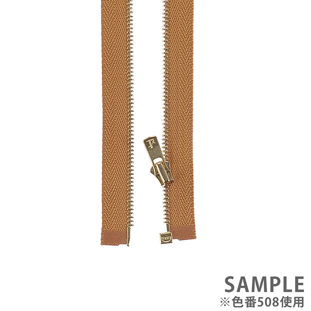 YKK メタルファスナー エクセラ(3SGWOG DA2E OP) ゴールド オープン 100cm 580.黒 08Co99_