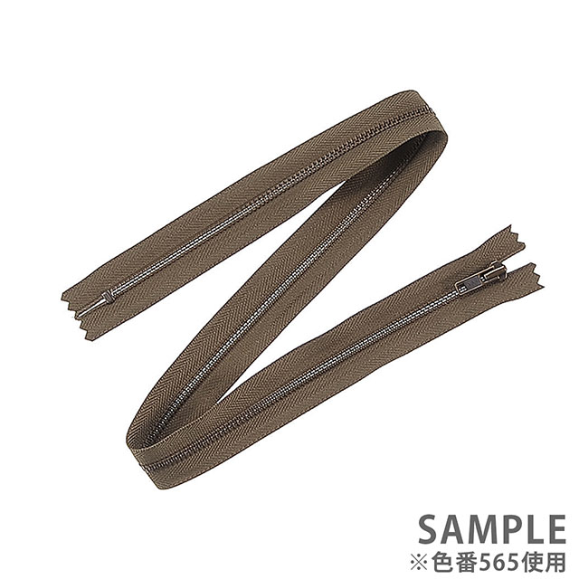 YKK メタルファスナー(4GKB DA C) アンティークゴールド 止め 60cm 580.黒 08Co99_