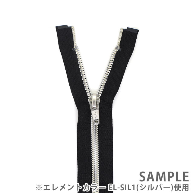 YKK 5コイルファスナー メタリオン(5CNM DA OP) オープン 100cm 580.黒×カッパー 08Co99_