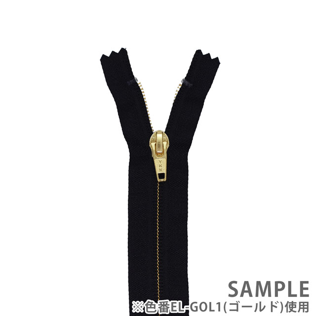 YKK コイルファスナー 裏使いスプリット 止め(5CNMR DAB C) 60cm 580.黒×EL-SIL1(シルバー) 08Co99_