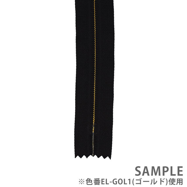 YKK コイルファスナー 裏使いスプリット 止め(5CNMR DAB C) 60cm 580.黒×EL-SIL1(シルバー) 08Co99_