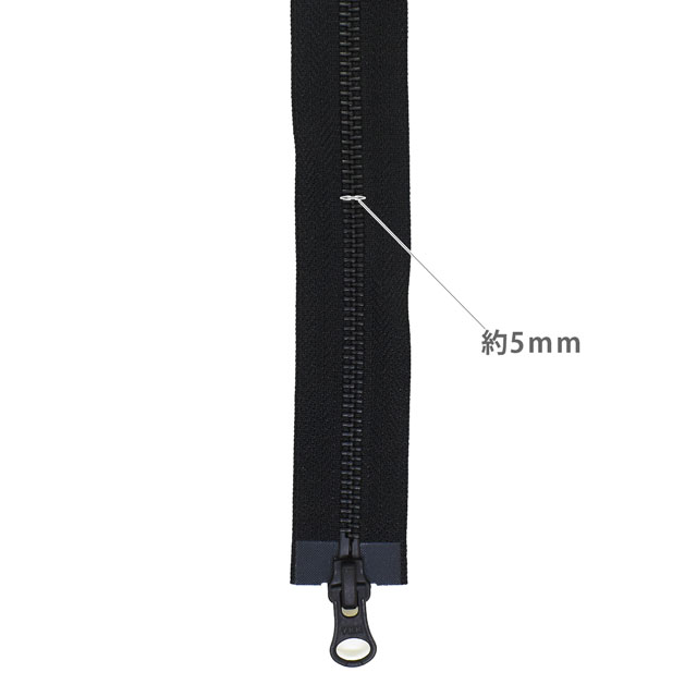 YKK メタルファスナー(5RGMK DALH MR) 黒染 逆開オープン 100cm 580.黒 08Co99_