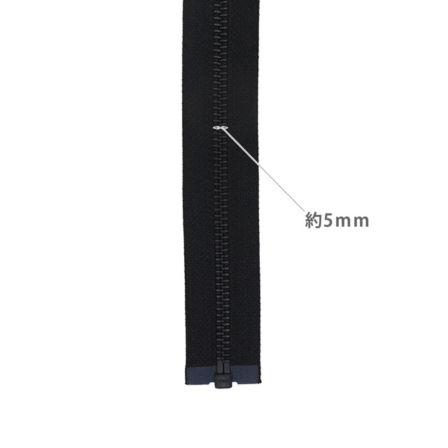 YKK メタルファスナー(5RGK DA OP) 黒染 オープン 60cm 580.黒 08Co99_