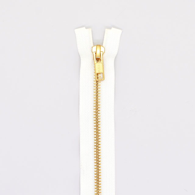 YKK メタルファスナー エバーブライト(5RGP DA OP) ゴールド オープン 60cm 501.白 08Co99_