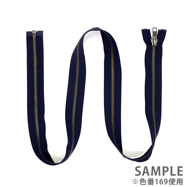 YKK メタルファスナー(5RGTH DA OP) アンティークシルバー オープン 100cm 034.ストーングレー 08Co99_