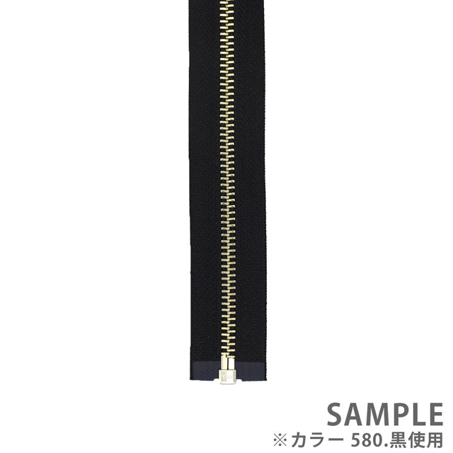 YKK メタルファスナー(5RN DA OP) シルバー オープン 100cm 580.黒 08Co99_