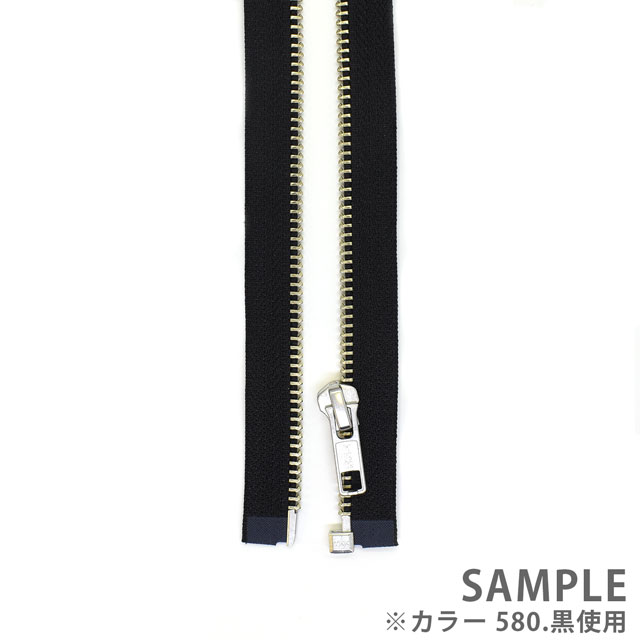 YKK メタルファスナー(5RN DA OP) シルバー オープン 100cm 580.黒 08Co99_
