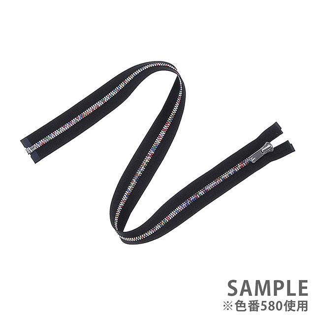 YKK メタルファスナー EXCELLA Light(5SAWAM DA2E OP) ミックス オープン 60cm 501.白 08Co99_