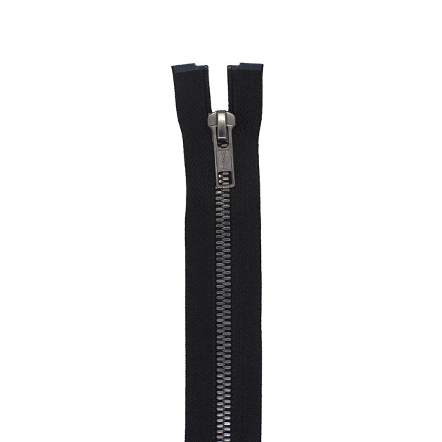 YKK メタルファスナー エクセラ(5SGWV3 DA OP) ブラックニッケル オープン 60cm 580.黒 08Co99_