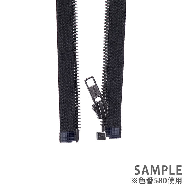 YKK メタルファスナー エクセラ(5SGWV3 DA OP) ブラックニッケル オープン 60cm 580.黒 08Co99_