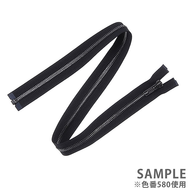 YKK メタルファスナー エクセラ(5SGWV3 DA OP) ブラックニッケル オープン 60cm 580.黒 08Co99_