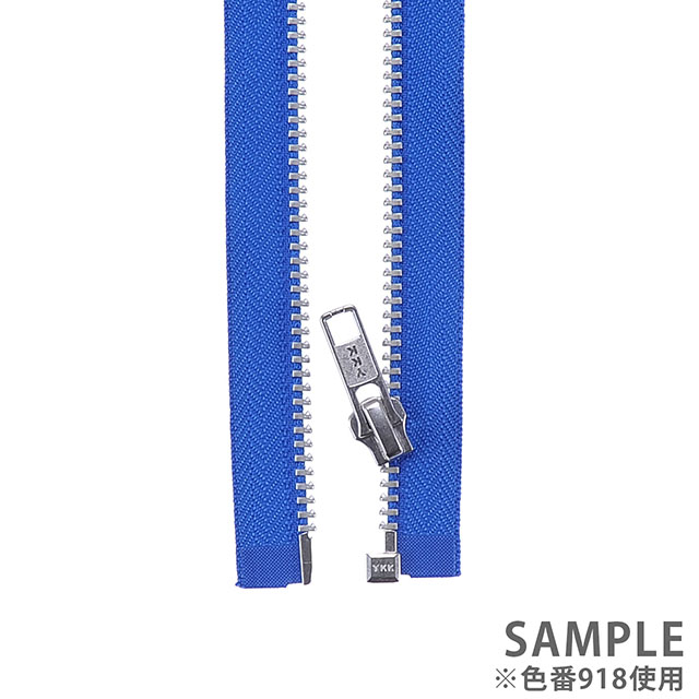 YKK メタルファスナー YZiP(5Y DA OP) シルバー オープン 60cm 501.白 08Co99_