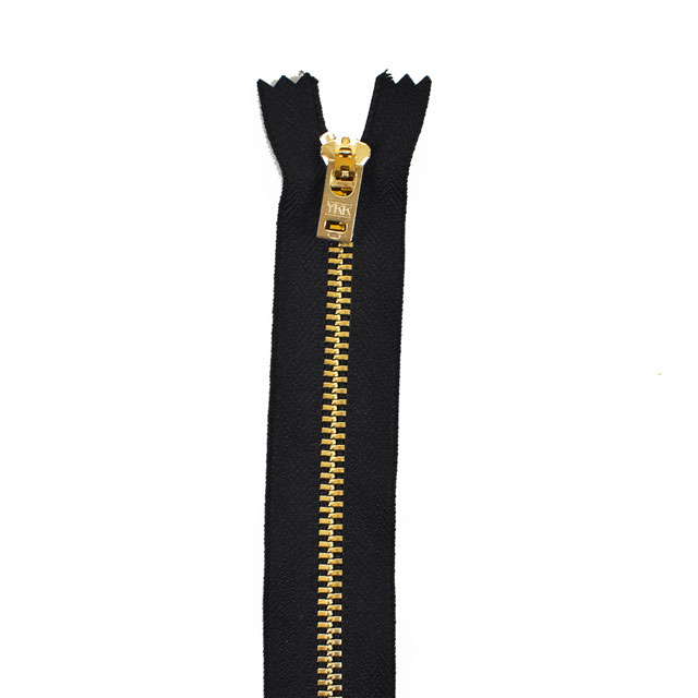 YKK ジーンズ用ファスナー ワイジップ 止め（5YG-GS-C） 20cm ゴールド  580.黒 08Co99_