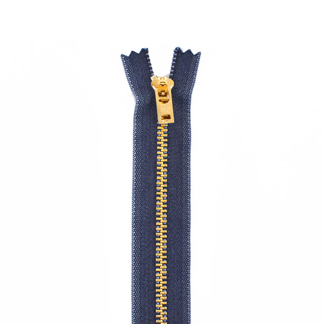 YKK ジーンズ用ファスナー ワイジップ 止め(5YG-GS-C) 20cm ゴールド J196.デニムブルー 08Co99_