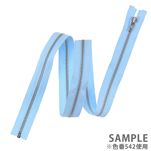 YKK メタルファスナー(7MA DA OP) シルバー オープン 100cm 915.ナスムラサキ 08Co99_