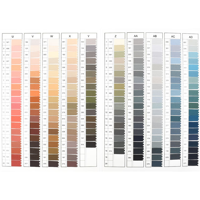 YKK ファスナー カラーサンプル帳 08Co99_