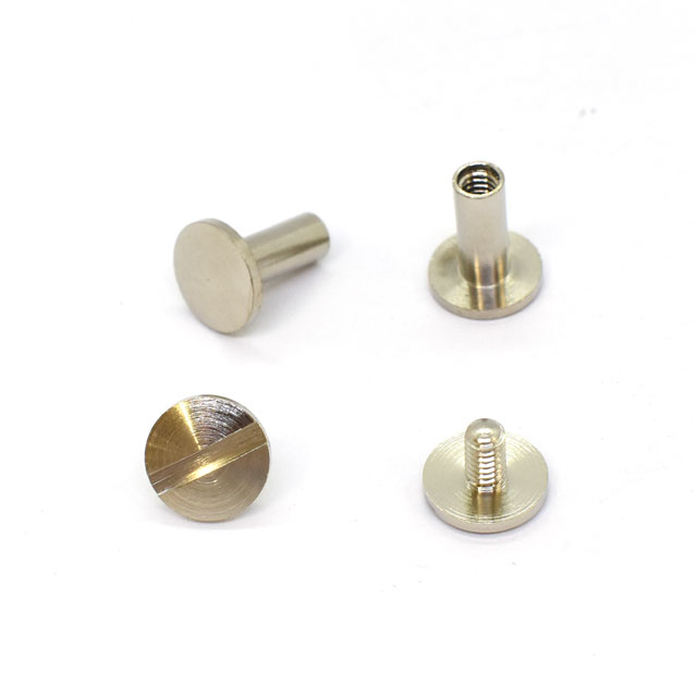 クラフト社 ネジ式カシメ 片ビス(1018) 10mm N.ニッケル 10組入 08Cl99_