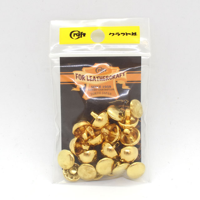 クラフト社 金属パーツ 底ビョウ(1584) 頭径12mm G.ゴールド 10組入 08Cl99_