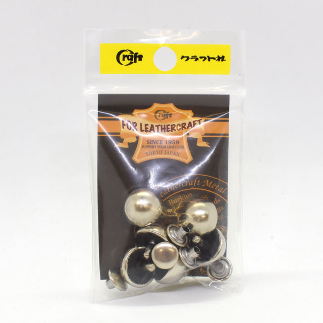 クラフト社 金属パーツ 底ビョウ(1585) 頭径14mm N.ニッケル 10組入 08Cl99_