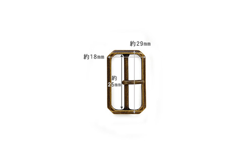 角ラインキャストバックル(660) 25mm G.ゴールド 08Bg99_