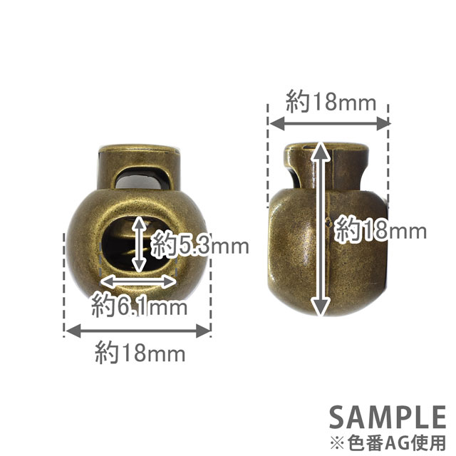 プラスチックパーツ コードロック(AST1002) AG.アンティークゴールド 08Bk99_
