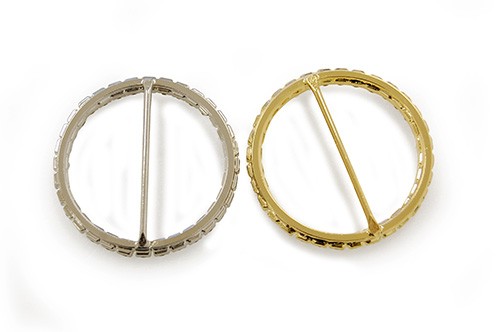 石付通しバックル(AZP6424) 40mm RH.シルバー土台 08Bg99_